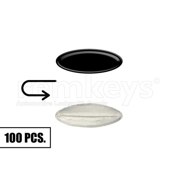 High Quality Metallic Black Logo (Badge) - Ford - 21x7mm Total 100pcs