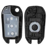 Peugeot 301 508 3 Button Flip Remote Case - Head Lamp Button