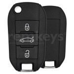 PEUGEOT 508 C-Elysee 3Button Flip Pcf7941 433mhz Aftermarket 1609365180