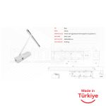 Kapı Hidroliği Paslanmaz Kapak, Raylı 4 Numara (15-80 Kg) – Kale Kilit – KD002/50-640 – 8699303959768